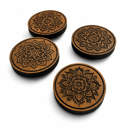 Mandala Drawer Knob – Walnut Cabinet Hardware