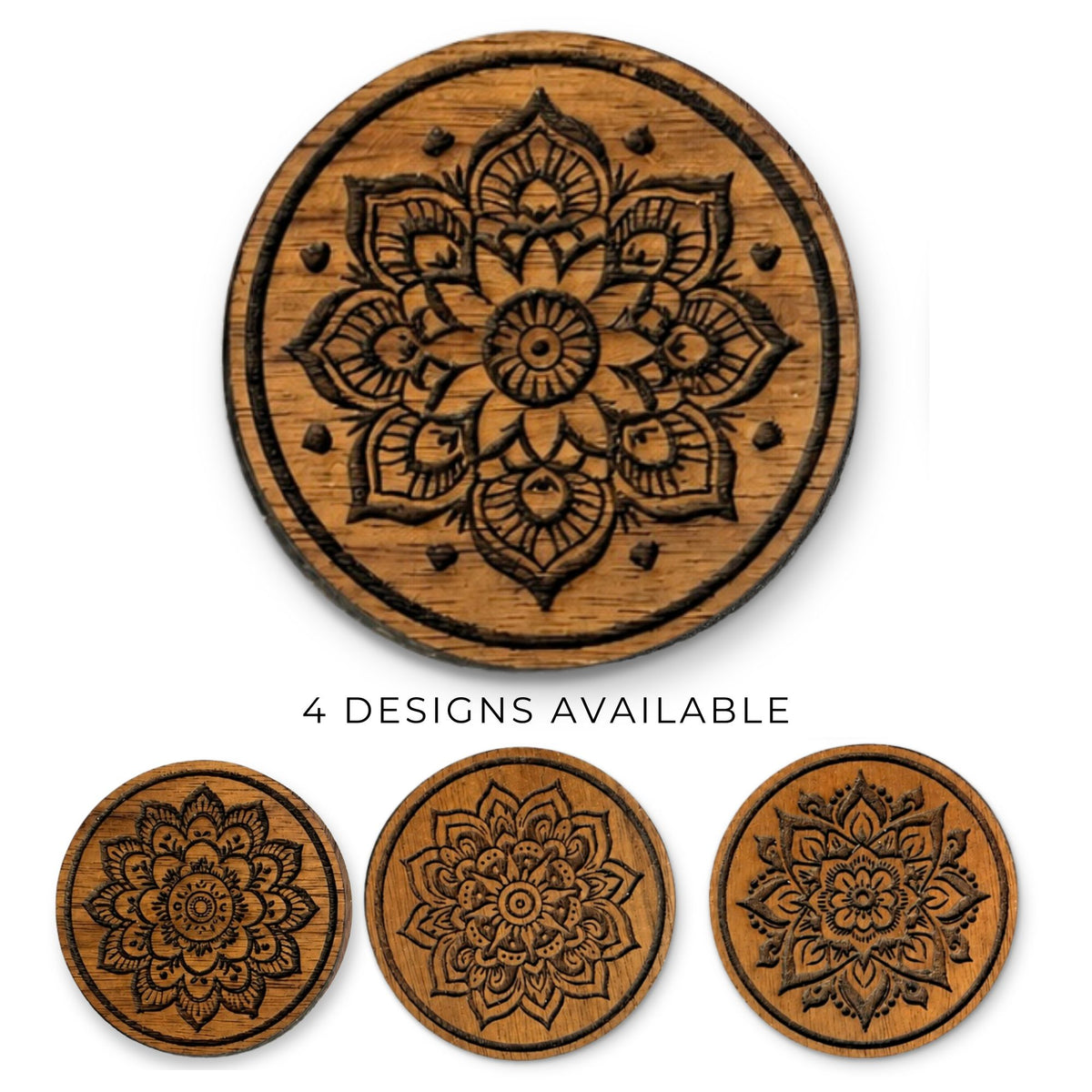 Mandala Drawer Knobs Round Laser engraved