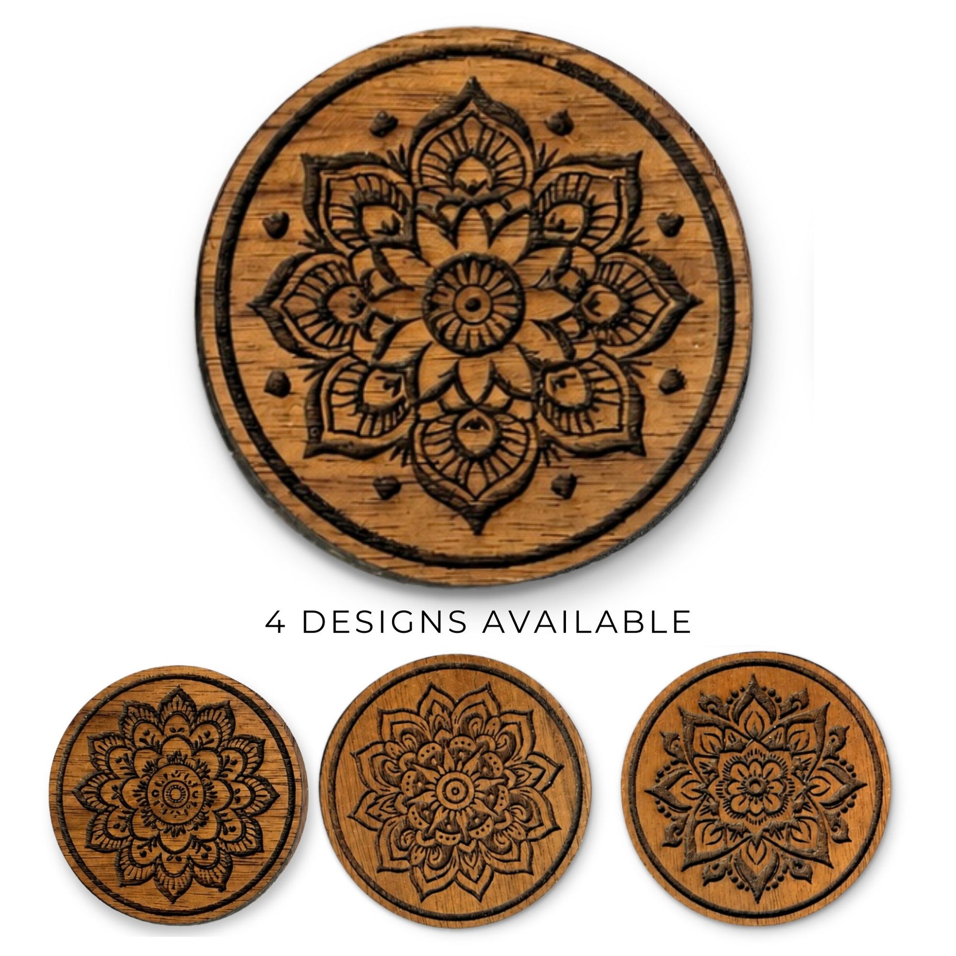 Mandala Drawer Knobs Round Laser engraved