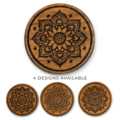 Mandala Drawer Knobs Round Laser engraved