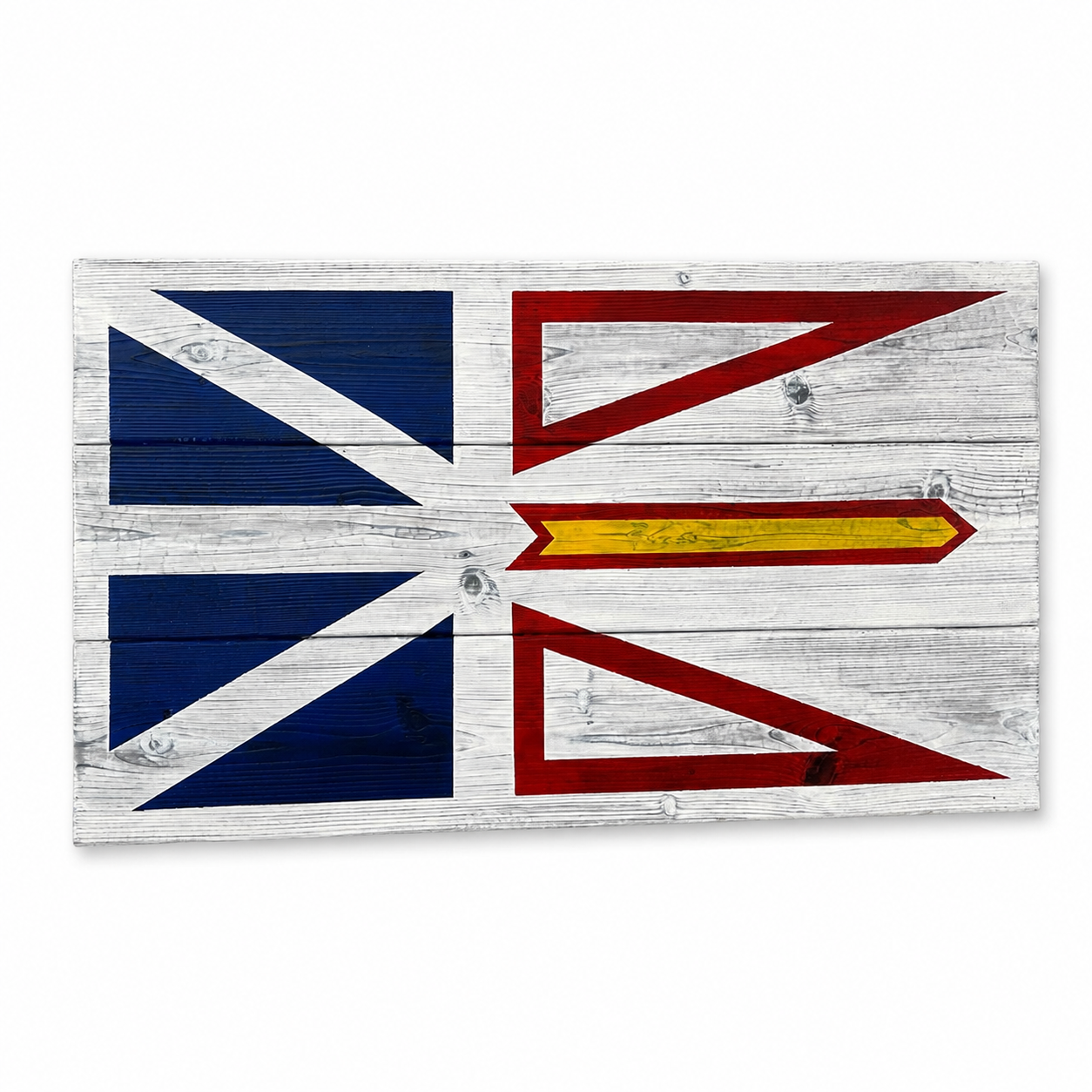 Newfoundland Wood Flag – Burnt Cedar, Outdoor Fade Resistant