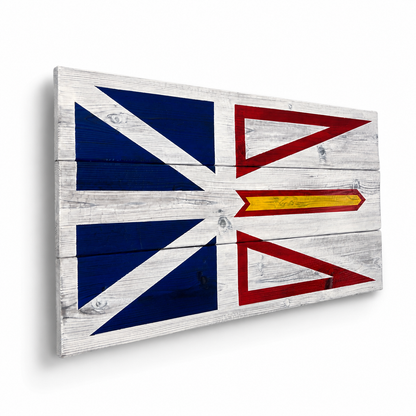 Newfoundland Wood Flag – Burnt Cedar, Outdoor Fade Resistant