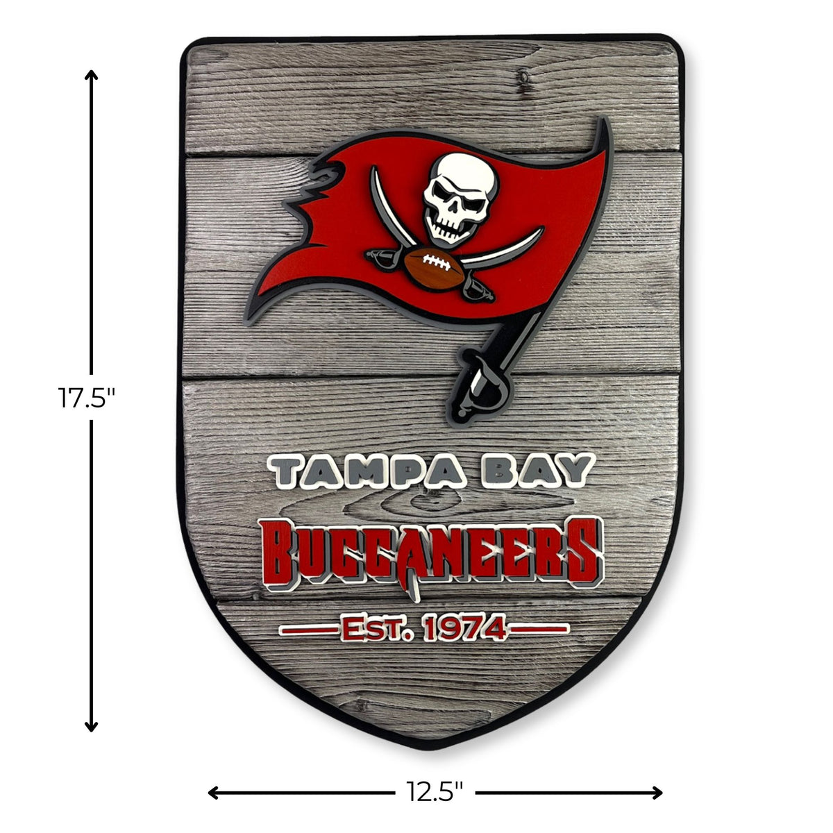 Tampa Bay Buccaneers Wood Shield – Wall Art – Handmade Fan Decor