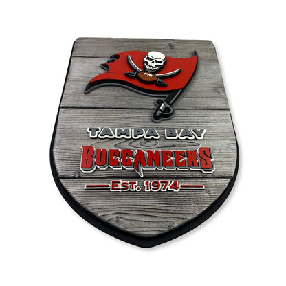 Tampa Bay Buccaneers Wood Shield – Wall Art – Handmade Fan Decor
