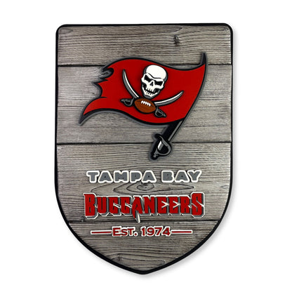 Tampa Bay Buccaneers shield sign on white background