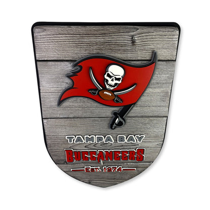 Tampa Bay Buccaneers Wood Shield – Wall Art – Handmade Fan Decor