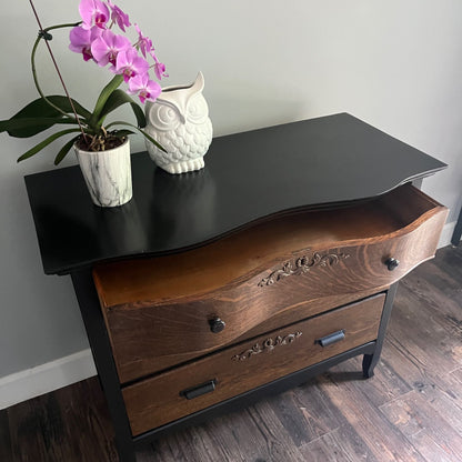 Oak Serpentine Dresser