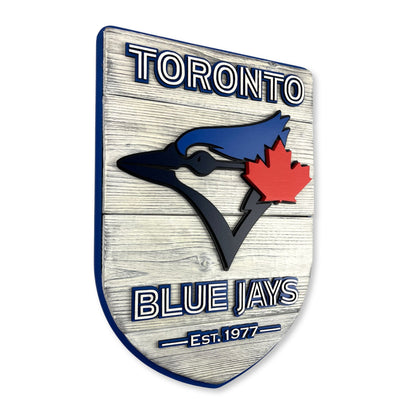 Toronto Blue Jays Wood Sign – Wall Art – Handmade Fan Decor Shield