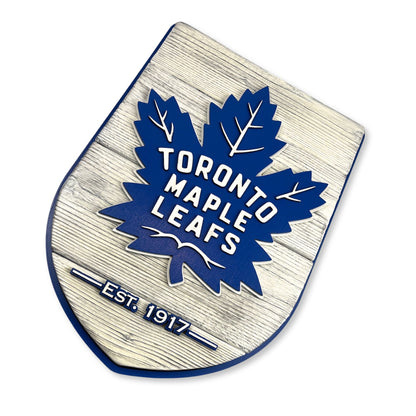 Toronto Maple Leafs Wood Shield – Wall Art – Handmade Fan Decor