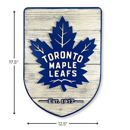 Toronto Maple Leafs Wood Shield – Wall Art – Handmade Fan Decor