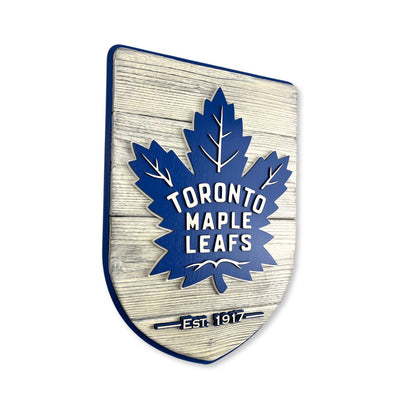 Toronto Maple Leafs Wood Shield – Wall Art – Handmade Fan Decor