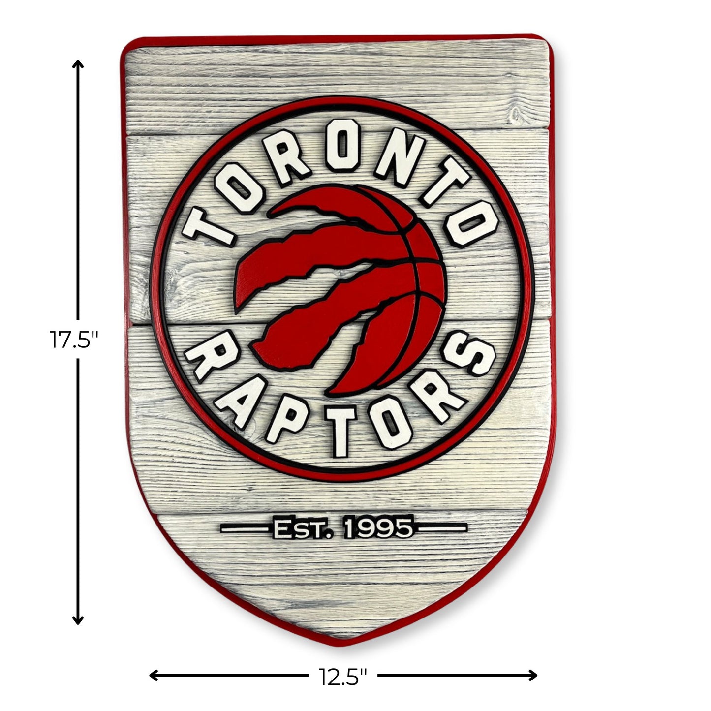 Toronto Raptors Wood Shield – Wall Art – Handmade Fan Decor